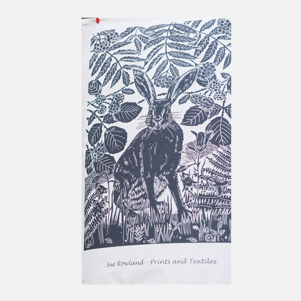 Hare and Rowan Tea Towel