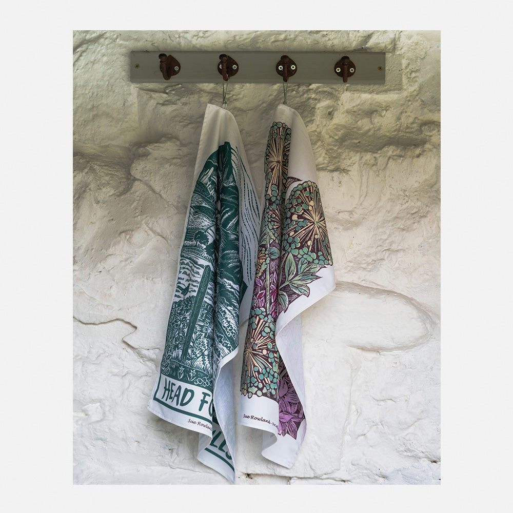 Head for the Hills Tea Towel