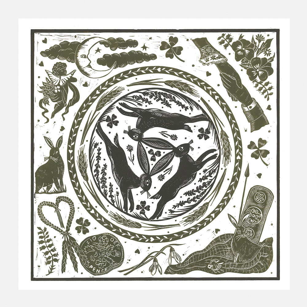 Three Hares Giclee Print