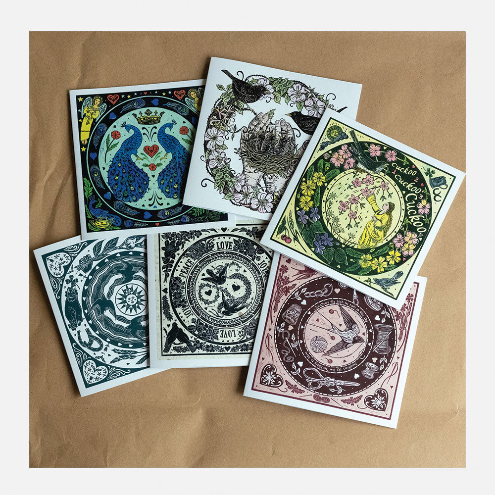 Birds Pack Greetings Card