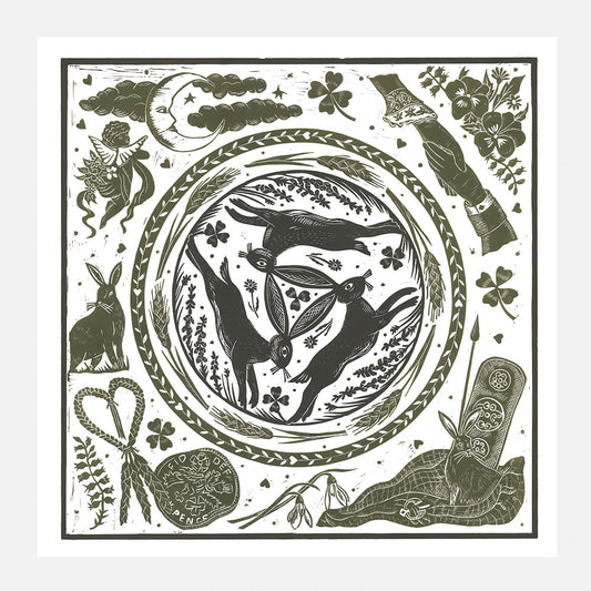 Three Hares- White