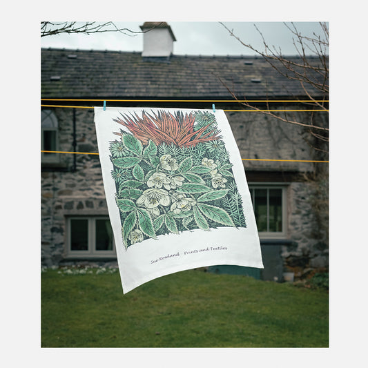 Winter Border Tea Towel